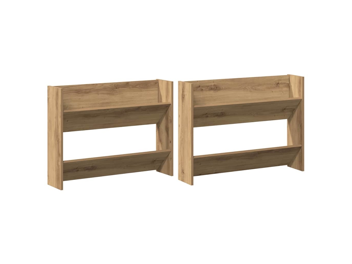 Maison Exclusive - Armario Zapatero 2 Pcs Roble Artesanal 85 X 18 X 90 Cm