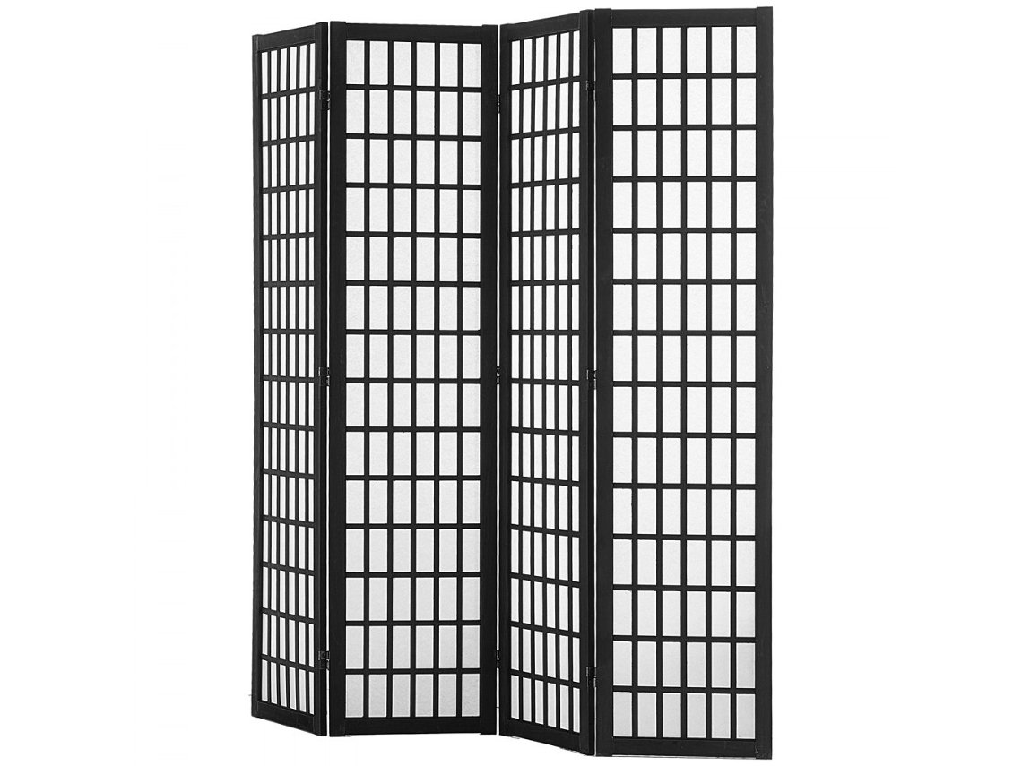 Conjunto de biombos japoneses de madera con 4 paneles plegables Tekmaquinas