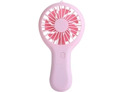 Mini Ventilador Portátil Recargable Por Usb Con 3 Niveles De Viento - Rosa - Escritorio Para Dormitorio De Estudiantes