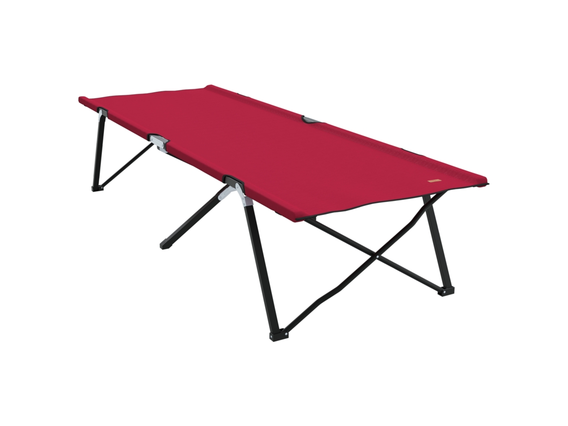 Tumbona plegable Vidaxl con bolsa roja, tela Oxford 600d, metal rojo