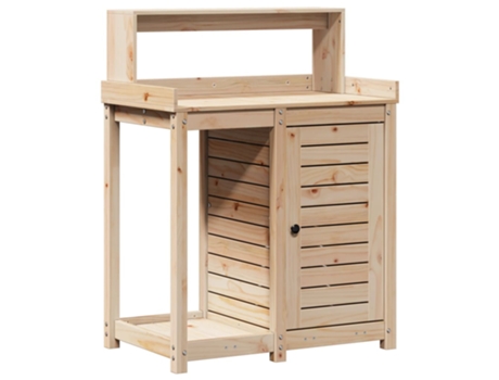 Mesa de plantación con estantes madera pino VIDAXL (82,5x50x109,5cm)