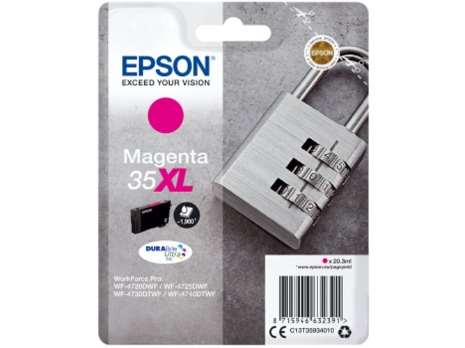 Cartucho de tinta original EPSON 35XL, Candado 20,3 ml , Magenta, XL, C13T35934010, T3593