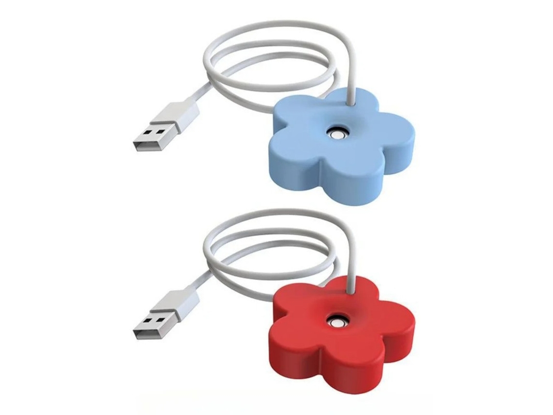 Mini humidificador para plantas, Creative Flower, USB, azul/rojo, Bestvite azul/rojo