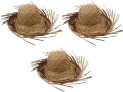 De 3 Sombreros De Paja Suave Para Mujer, Hechos A Mano Y Trenzados Al Estilo Hawaiano Para La Playa Y Festivales.