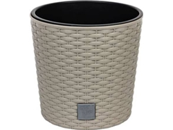 Macetero PROSPERPLAST Rato Round (Marrón - Plastico - 25x22.4 cm)
