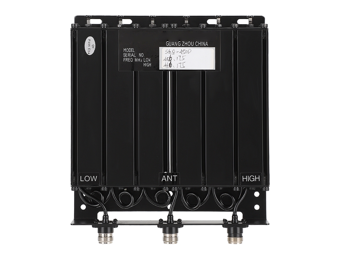 Duplexor UHF portátil con filtro multibanda y 6 cavidades