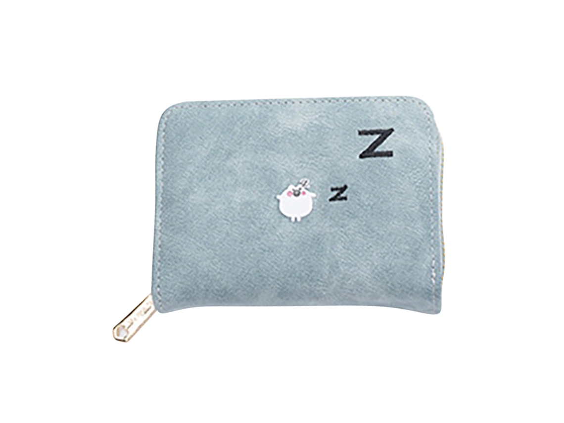 Cartera Multifuncional Para Mujer, De Piel Sintética, Pequeña Y Bonita, Para Monedas, Color Azul.