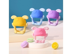 Guante De Silicona Para La Dentición Con Forma De Conejo Para Bebés De 3 Meses En Adelante, Con Componente Extraíble.