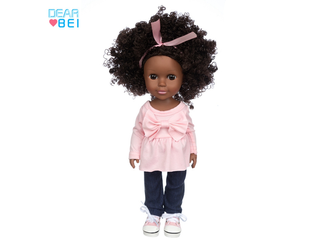 Muñeca De Vinilo De 35,5 Cm (14 Pulgadas), Piel Oscura Africana, Juguete Infantil, Bebé De Aspecto Realista.