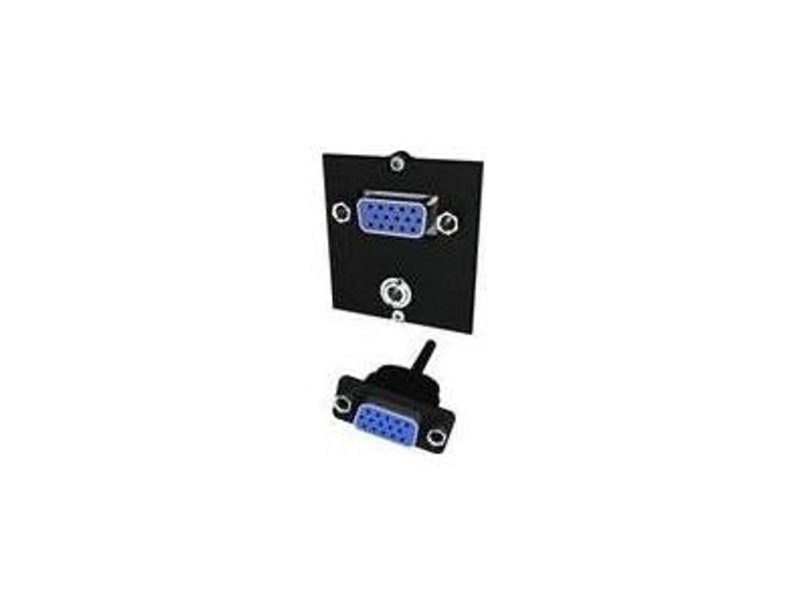 Módulo personalizado con placa frontal modular, miniteléfono estéreo de 3,5 mm, VGA, color negro Bachmann (917.150)