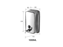 Dispensador de jabón negro de 500/800/1000 ml/Dispensador de baño de acero inoxidable con espejo para pared, para el hogar, Rosewell