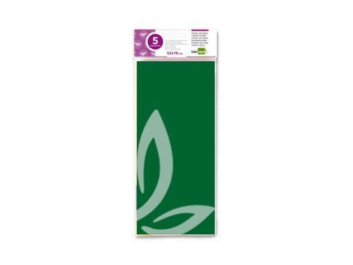 Papel Seda Liderpapel 52 X 76 Cm. 18 Grs/M2. Verde Escuro