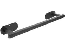 Toallero Baño Montado Pared Acero Inoxidable Negro