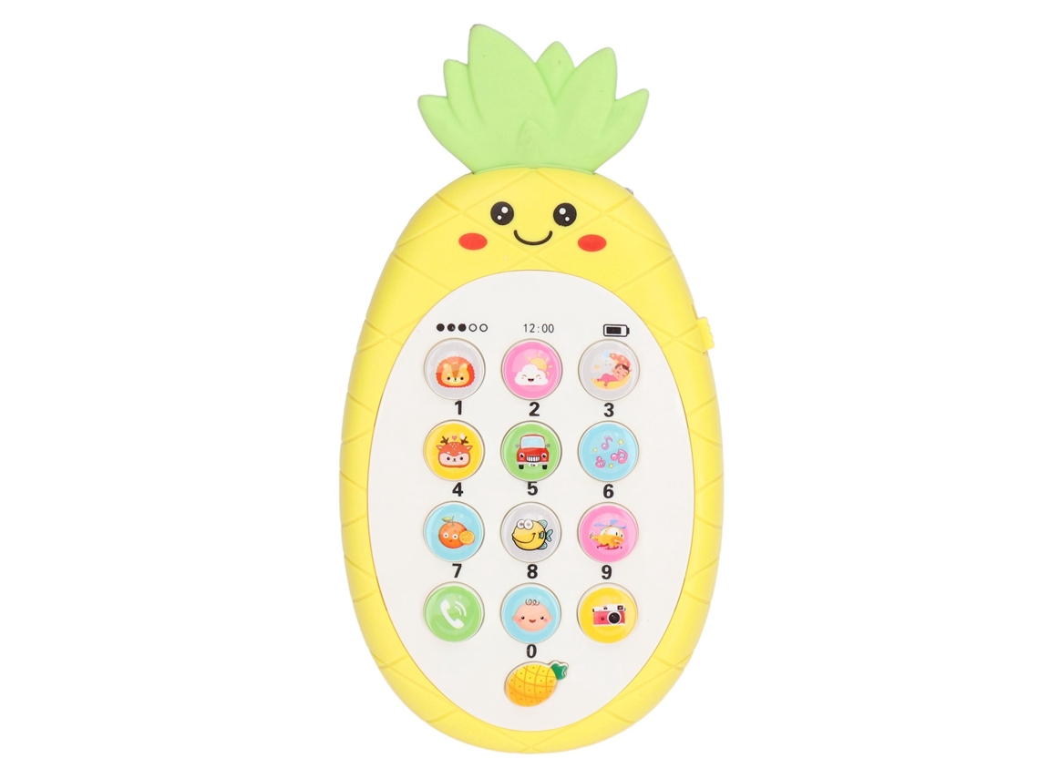 2026-juguete Teléfono Celular Bebé Silicona Suave Con Luz Y Música Juguete Educativo Anticuclillas Amarillo