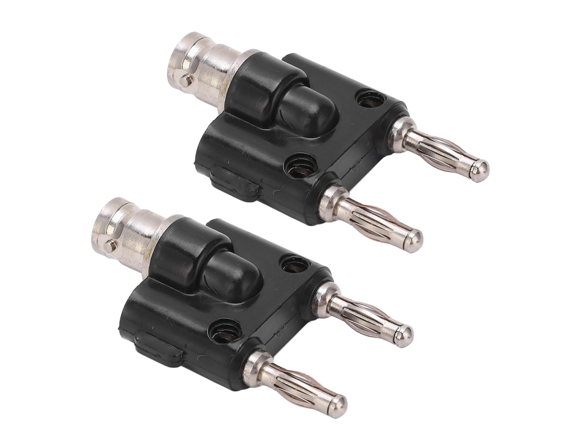 Adaptador J.20022 De 2 Piezas Con Conector Bnc Hembra A Conector Banana De 4 Mm Con Doble Rosca