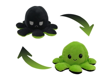 Juguete de Peluche de Felpa Suave Pulpo Para Niños, Compañero Animal, Muñeco Abatible de Doble Cara J