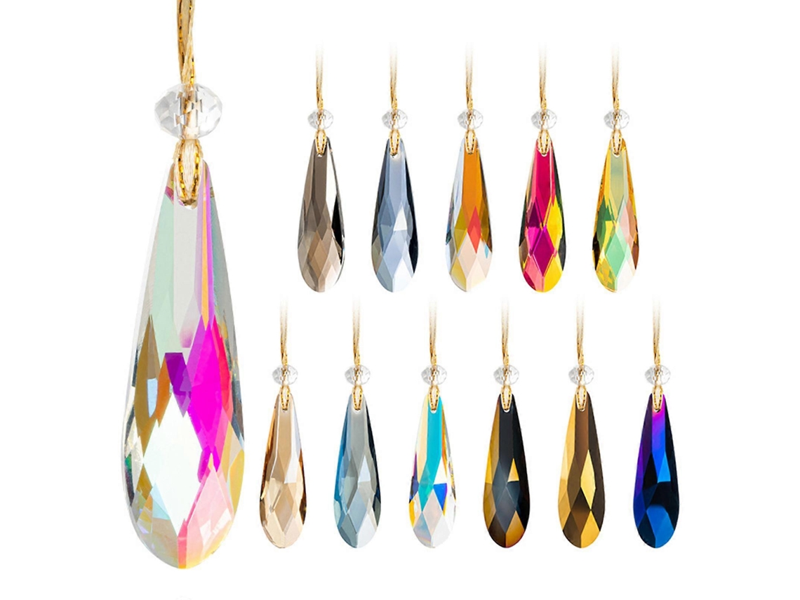 Guirnaldas de cristal brillante para atrapasoles, que realzan la luz natural con efectos de arcoíris.
