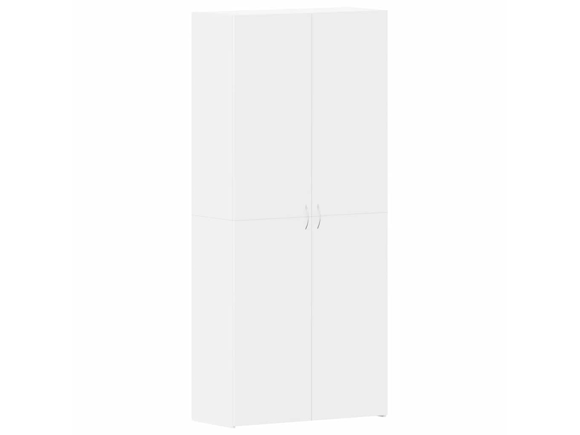 Zapatero blanco, madera procesada, MAISON EXCLUSIVE (80x35,5x180 cm)