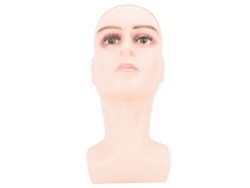 Cabeza de maniquí femenina calva, estable y versátil, para exhibir pelucas y sombreros.