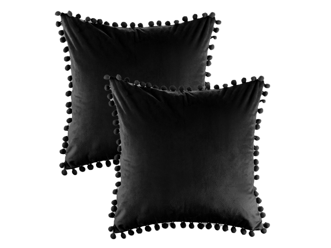 2 Fundas De Almohada De Terciopelo Suave Y Granulado, 45,7 X 45,7 Cm
