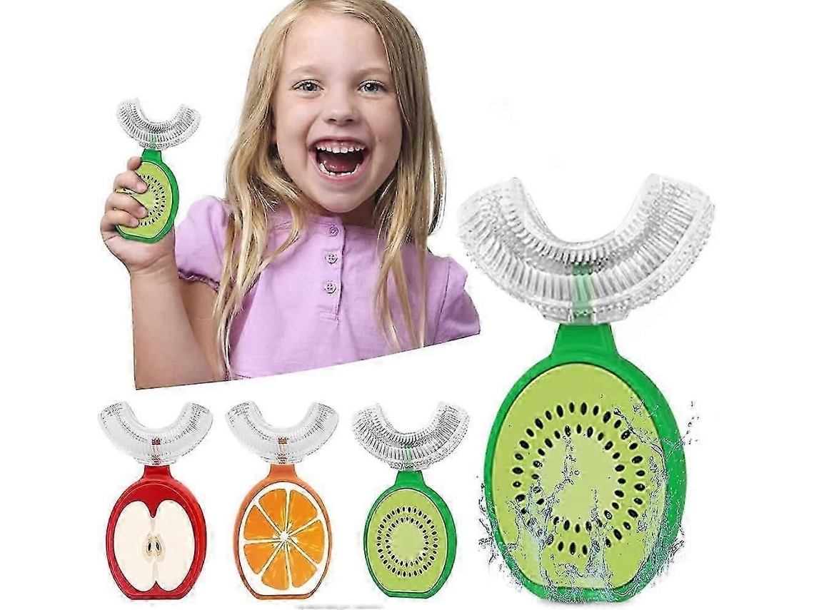 Paquete de 3 cepillos de dientes en forma de U para niños, GOKOCO Kids Toothbrush 2u20136