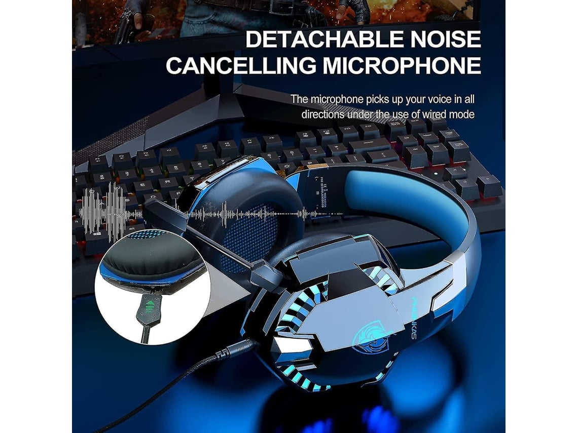 Auriculares inalámbricos para juegos con micrófono para PS5, PS4