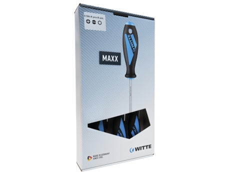 WITTE-653726-Juego de 6 destornilladores MAXX Puntas Torx de seguridad