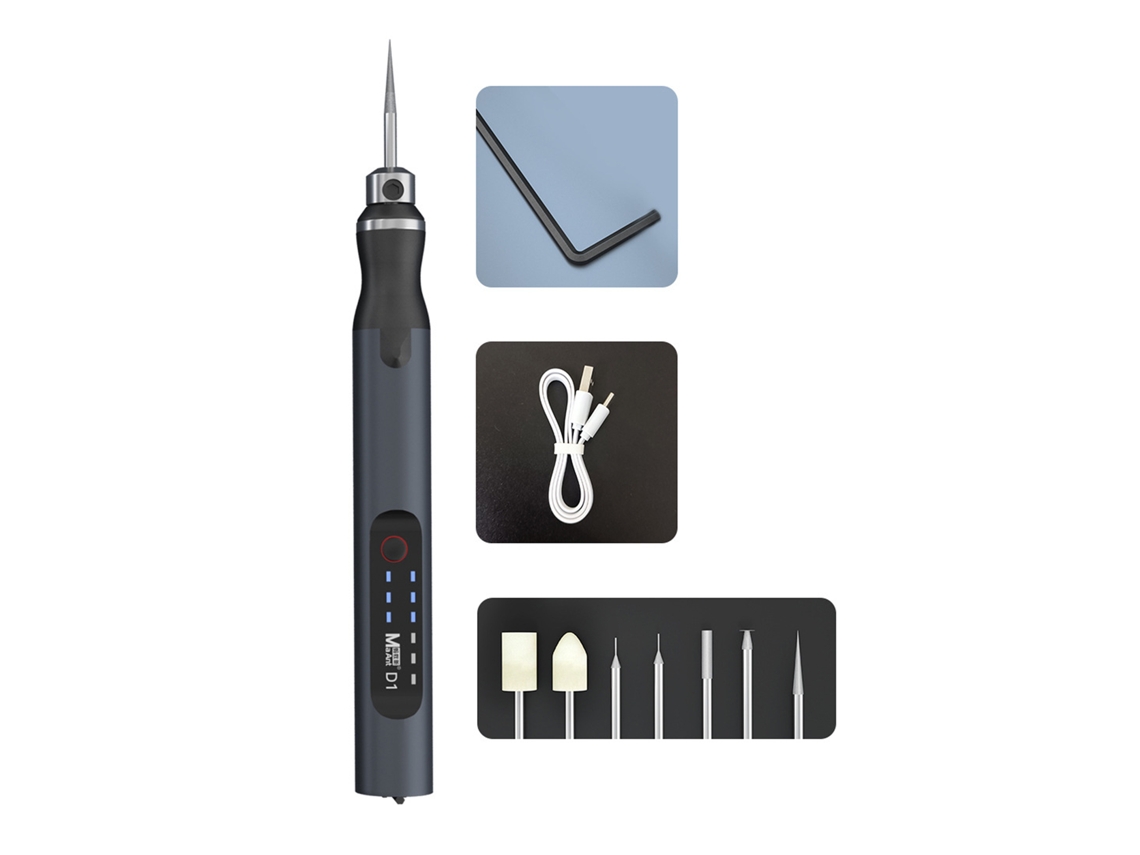 Lápiz Pulidor Y Lijador Eléctrico Usb Inalámbrico De 10 W Y 18000 Rpm, Grabador Profesional Para Joyería, Madera, Metal Y Vidrio.