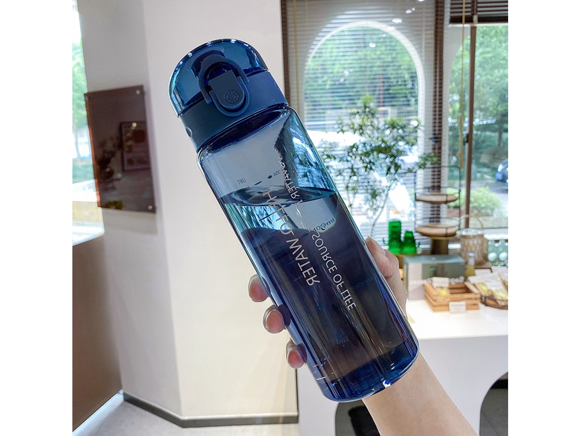 (azul) Botella De Agua De Plástico Portátil Para Estudiantes, A Prueba De Caídas, Adecuada Para Usar En Verano Con Té Embotellado.