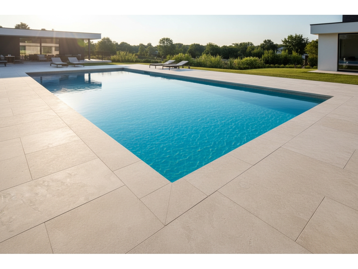 Losa Porcelanica Xl Imitacion Pizarra Palet De 24 Piezas (24 M2) / 100x100x2 Cm / Crema