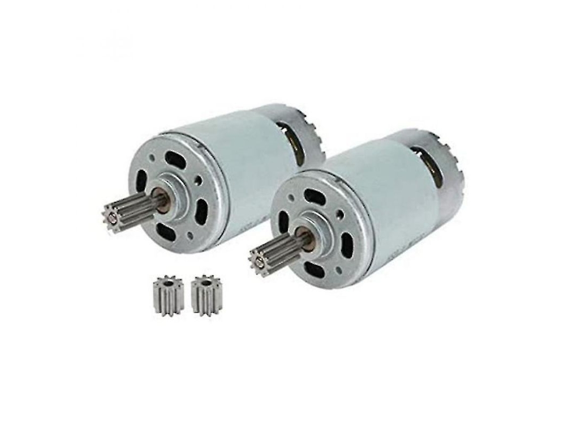 Motor Eléctrico Universal Rs550 12v 23000rpm Con Engranaje 12 Dientes Para Juguetes De Coches Infantiles 2packs Negro