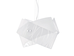 Lámparas colgantes blancas Agnese 2xe27 Max 2x52w IP20, diseño moderno, luz de techo LED Gea Luce