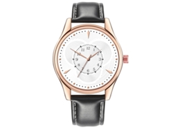 Reloj De Pulsera Analógico Redondo De Aleación Para Hombre, De Cuarzo, Moderno, Sencillo, Blanco Y Negro.