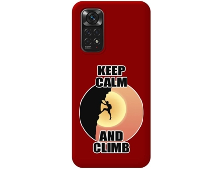 Carcasa Xiaomi Redmi Note 11 TUMUNDOSMARTPHONE Silicona Líquida Dibujos Hombre Escalada Rojo