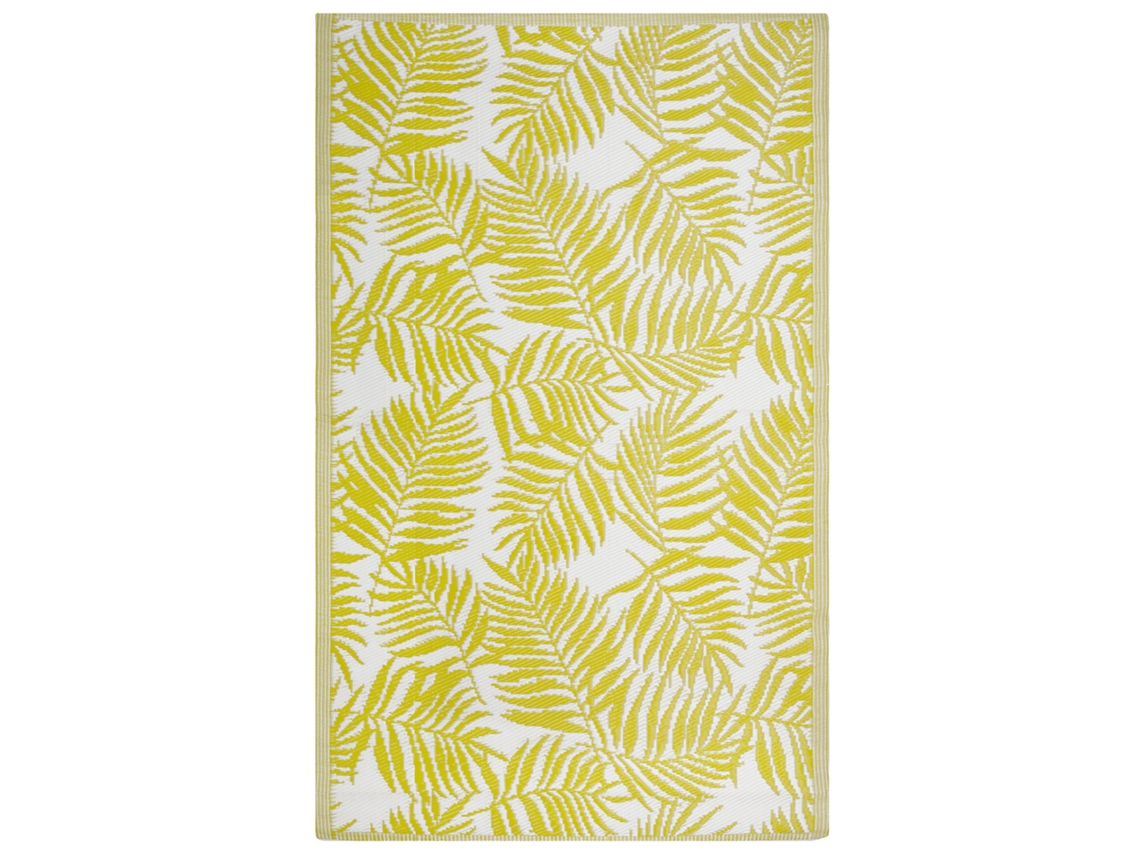 Alfombra de patrón floral BELIANI Kota de Polipropileno Amarillo 120x180