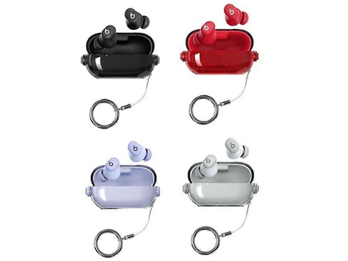 Estuche transparente y creativo con cierre a presión y clip para cordón, compatible con Beats Solo Buds. GIECY