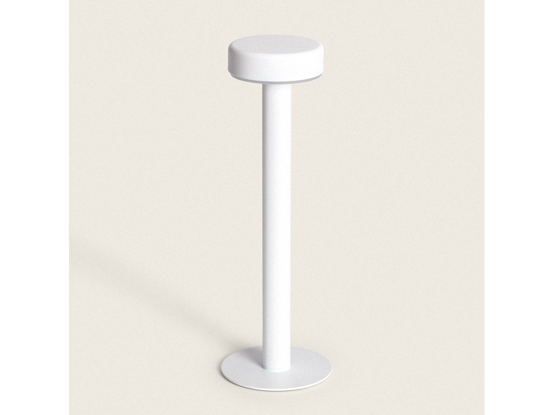 LEDKIA Lámpara de Mesa LED 2W Portátil con Batería USB Recargable Bunza Blanco 3000K