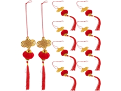 Adornos Colgantes Rojos Chino 10 Borlas Faroles Chinos Tradicionales Decoraciones Nuevo Festival Primavera