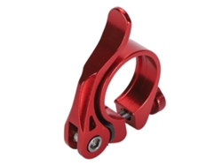 Abrazadera De Sillín Para Bicicleta De 31,8 Mm, Aleación De Aluminio Ligera, Liberación Rápida Para Bicicletas De Montaña Y De Carretera - Roja