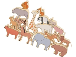 Bloques de construcción de madera con animales para niños y niñas: ¡diversión garantizada! CHABERLU