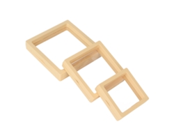 Vitrina flotante de 3 piezas resistente al polvo y a la oxidación para joyería, soporte organizador.