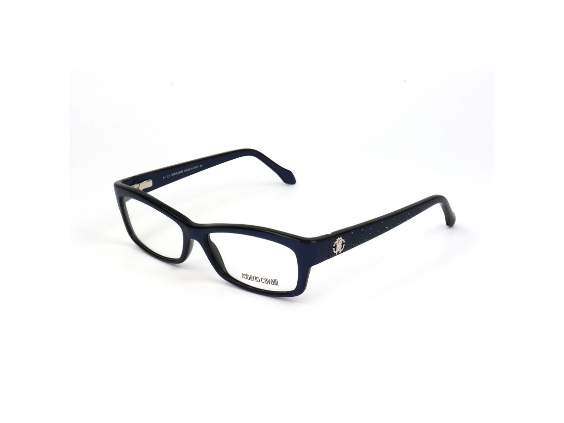 Armação De Óculos Feminino Roberto Cavalli Rc0845 092 (acetato azul Ø 53 Mm)