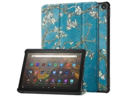 Funda de piel sintética para tablet compatible con Amazon Fire HD 10 (2023), con soporte triple e impresión.