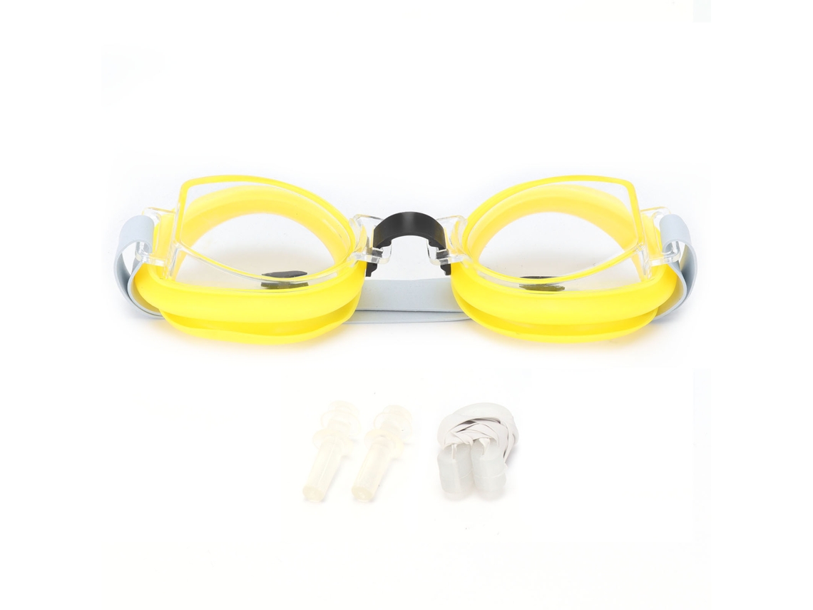 Gafas De Natación Infantiles Con Tapones Y Pinza Nasal Ajustable - Amarillas