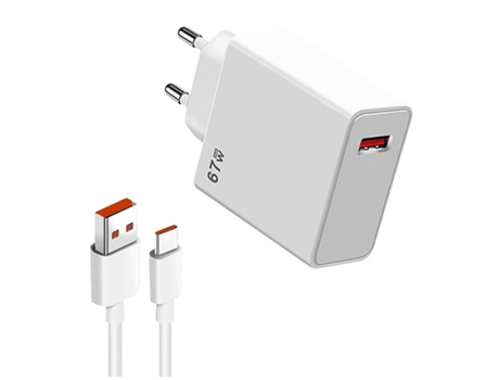 Cargador Usb Turbo Fast Charge Para Xiaomi Blanco
