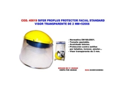 Sifer proplus prot.facial standar visor transpar. de 2 mm 52008