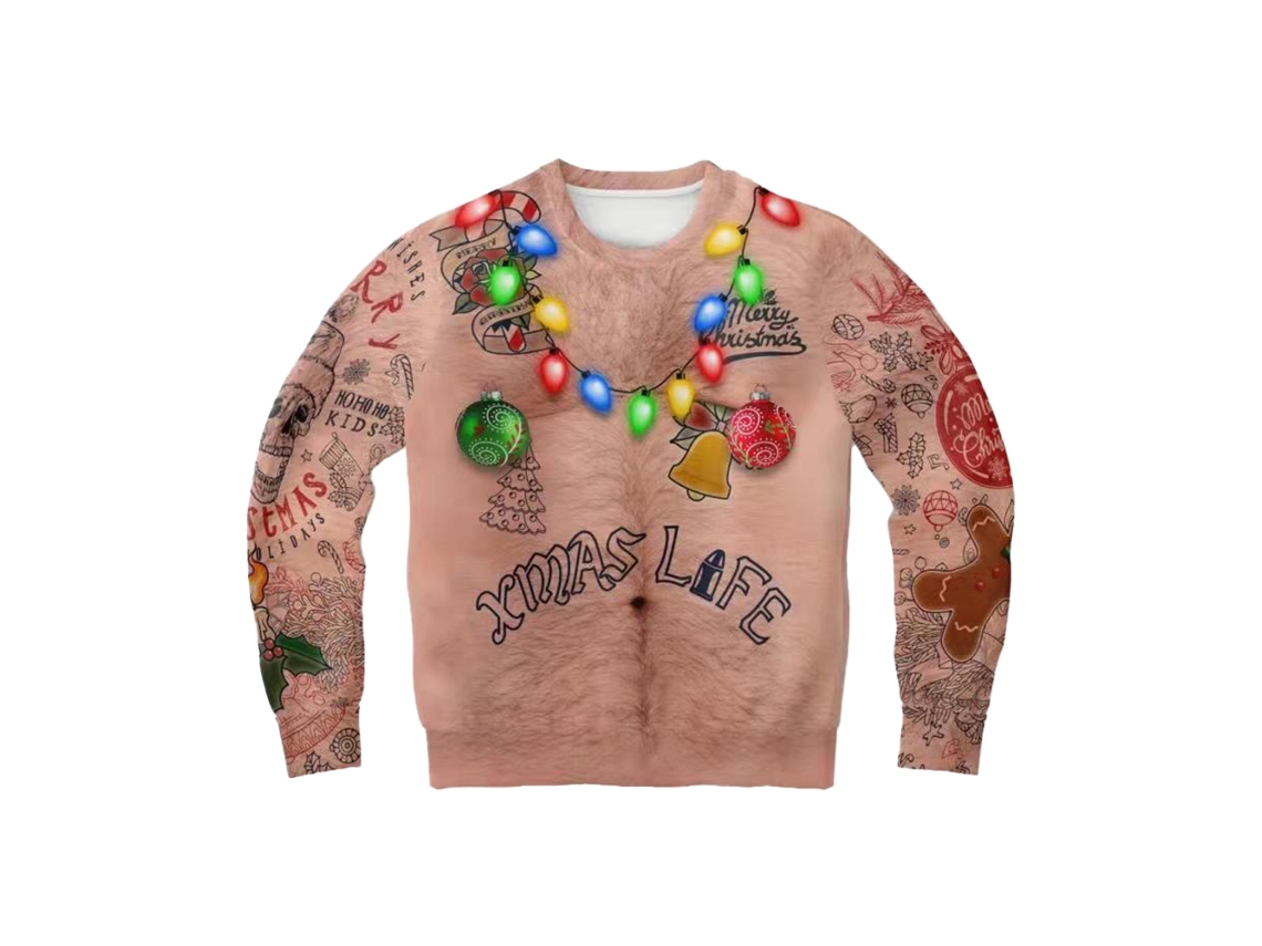 Cómoda Camiseta De Manga Larga Estampada Con Cuello Redondo, Talla M, Ideal Para Ir De Compras O Fiestas.
