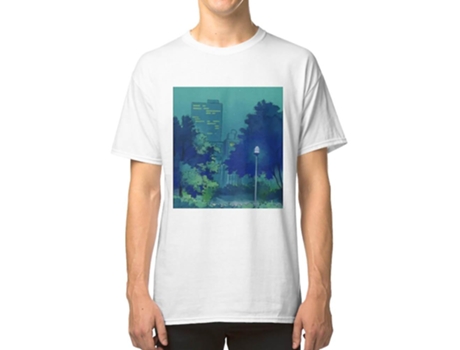 Camiseta ROCKINSTONE Sailor Moon Background Park City At Algodón para Hombre (S - Negro)