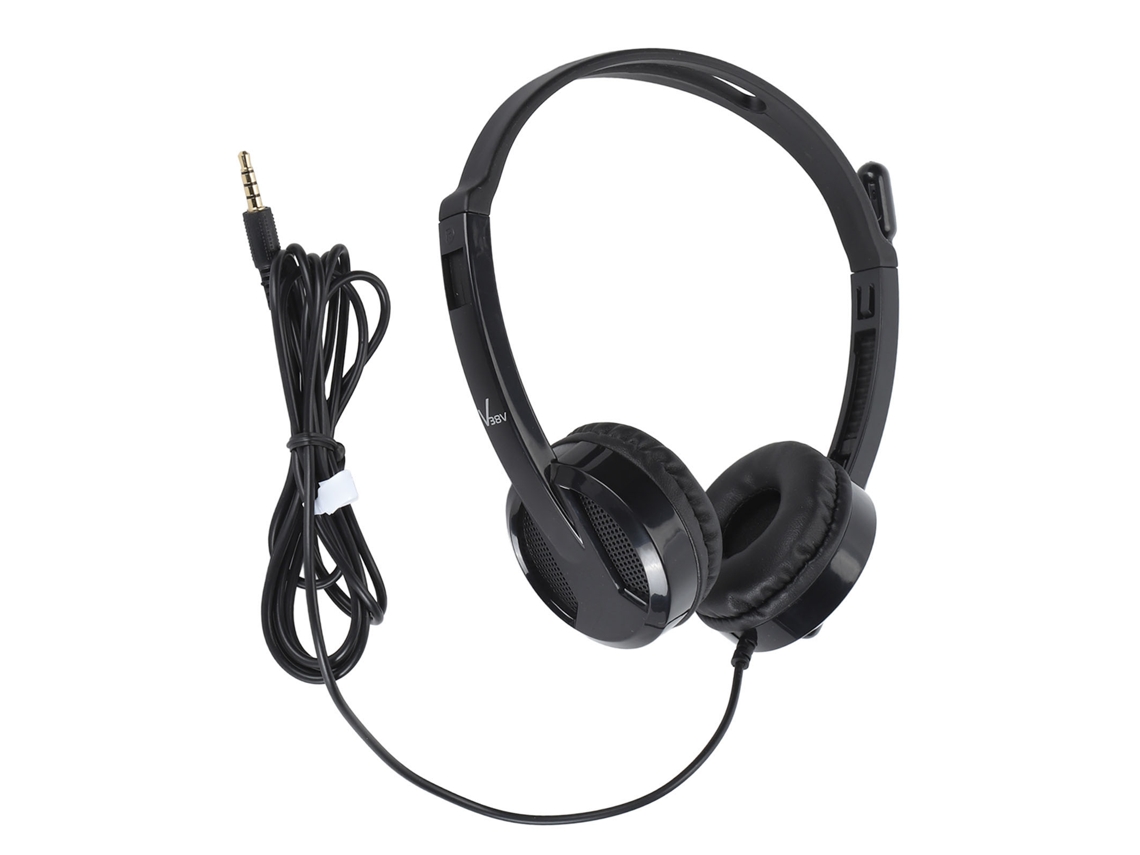 Mali fone de Ouvido Fio com Plug 3.5mm e Microfone Rotativo Omnidirecional para Reuniões Telefônicas no Escritório