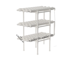 Kit de cultivo hidropónico con sistema de 3 niveles y riego eficiente incluido, blanco